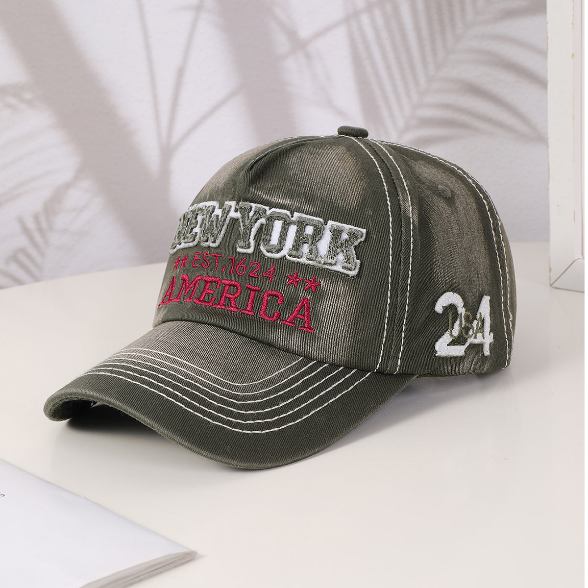 Spring And Autumn Men's And Women's Style Baseball Caps With Fashionable NEW YORK Letter Embroidery. Versatile For Outdoor Cycling.