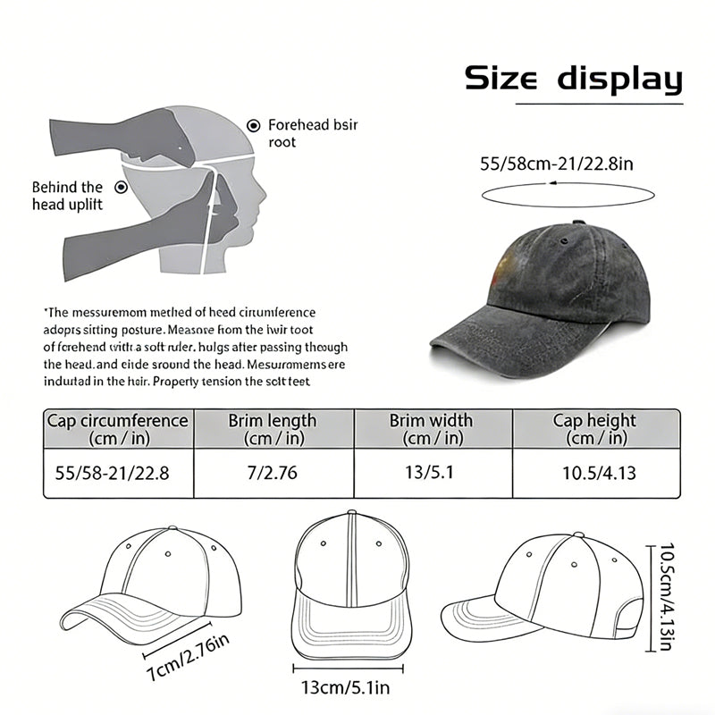 2pcs Cute Spooky BOO Cap For Women Men, Adjustable Embroidered Wash Cotton Baseball Cap