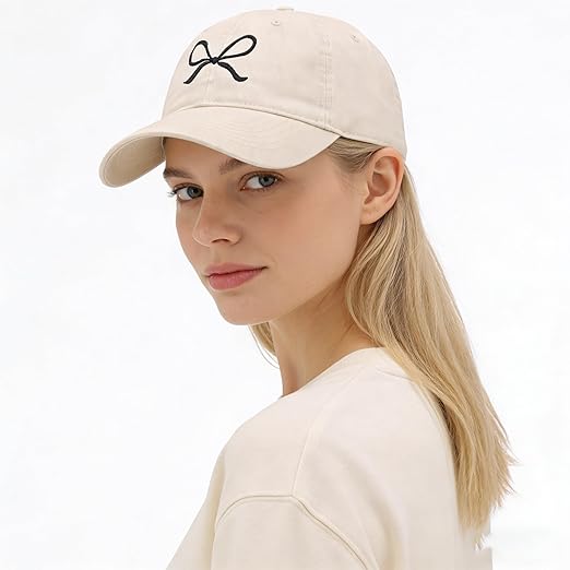 Trendy Bow-Tie Baseball Cap for Women