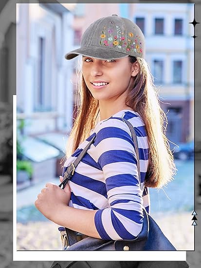Biggun Trendy Embroidered Baseball Cap for Girls Women Men
