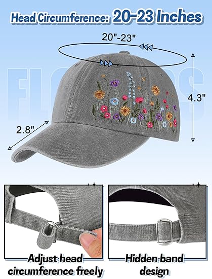 Biggun Trendy Embroidered Baseball Cap for Girls Women Men