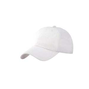 All-White Mesh Trucker Hat – Adjustable Snapback