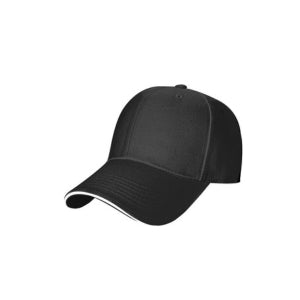 Black Baseball Cap – Contrast Sandwich Trim