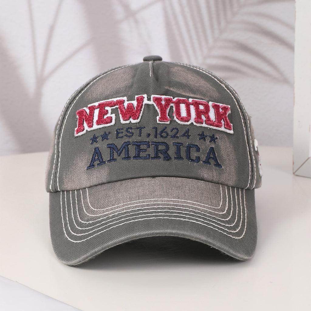 Spring And Autumn Men's And Women's Style Baseball Caps With Fashionable NEW YORK Letter Embroidery. Versatile For Outdoor Cycling.