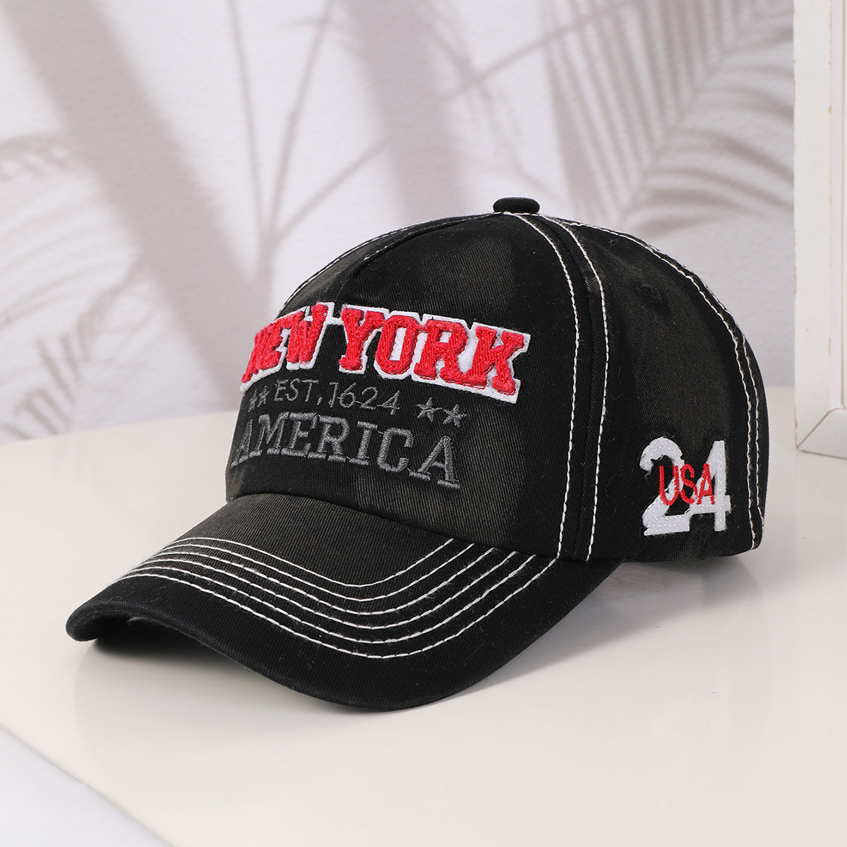 Spring And Autumn Men's And Women's Style Baseball Caps With Fashionable NEW YORK Letter Embroidery. Versatile For Outdoor Cycling.