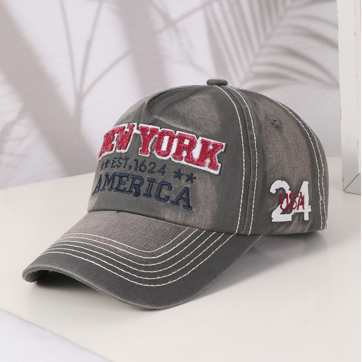 Spring And Autumn Men's And Women's Style Baseball Caps With Fashionable NEW YORK Letter Embroidery. Versatile For Outdoor Cycling.