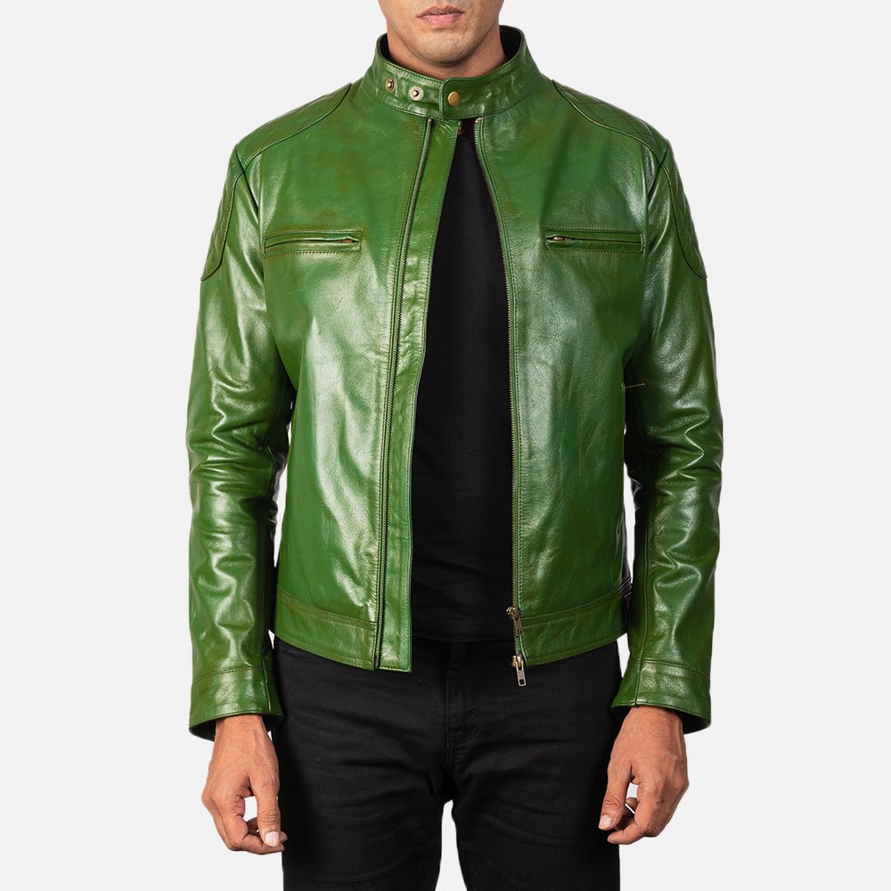 Gatsby Green Leather Jacket
