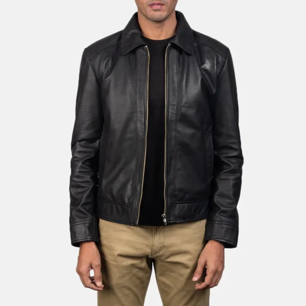 Inferno Black Genuine Leather Biker Jacket