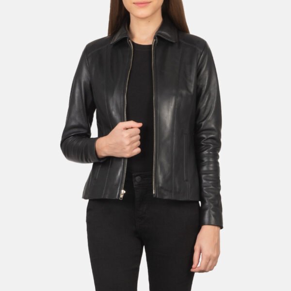 Colette Black Genuine Leather Biker Jacket