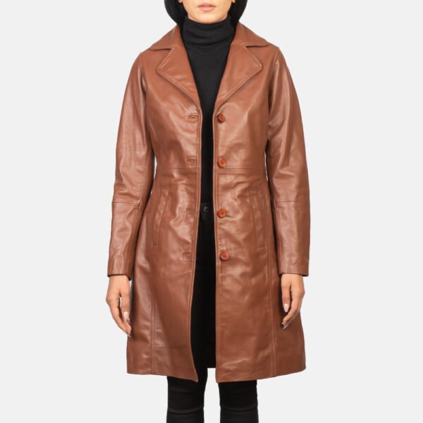 Alexis Brown Leather Coat