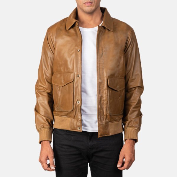 Sheepskin Leather A2 Bomber Jacket